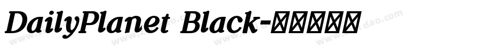 DailyPlanet Black字体转换